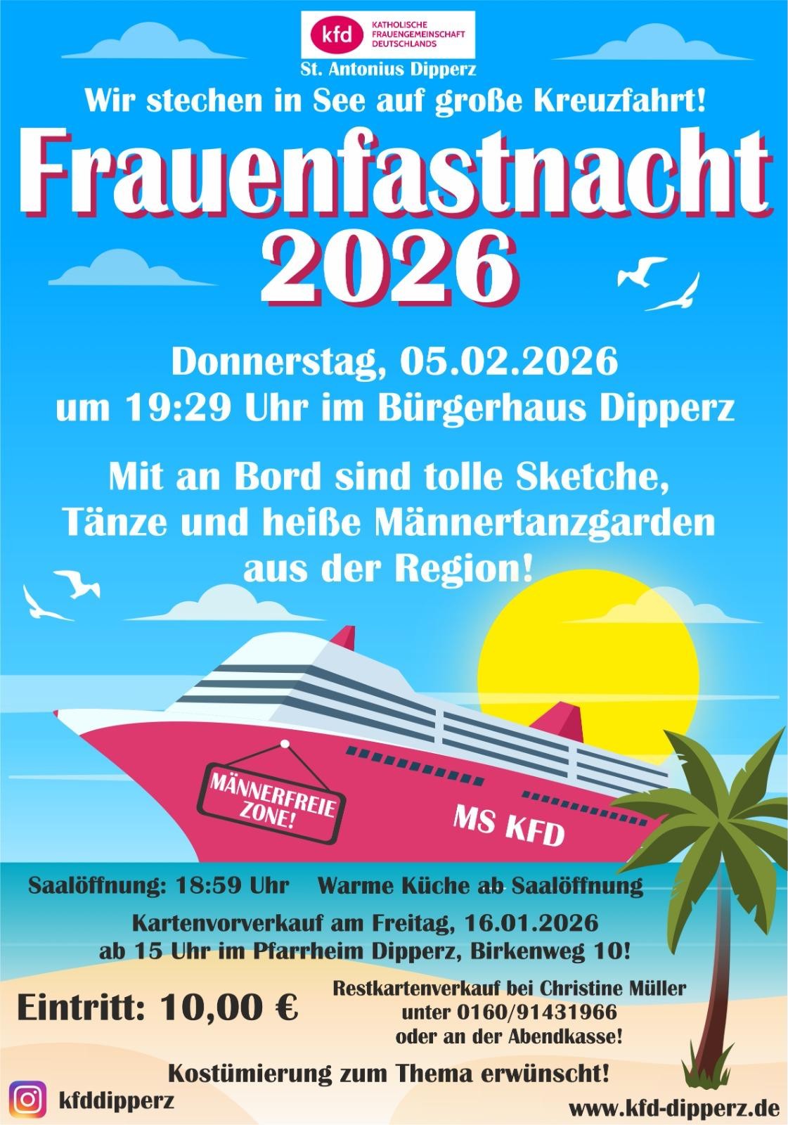 Frauenfastnacht am 05.02.2026 im Bürgerhaus Dipperz
